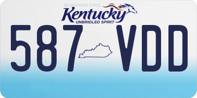 KY license plate 587VDD