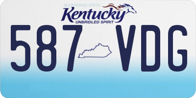 KY license plate 587VDG