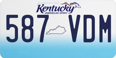 KY license plate 587VDM