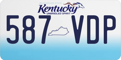 KY license plate 587VDP