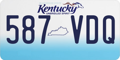 KY license plate 587VDQ