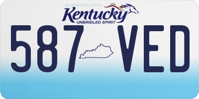 KY license plate 587VED