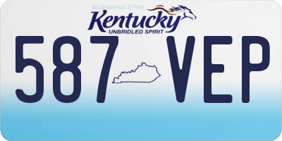 KY license plate 587VEP