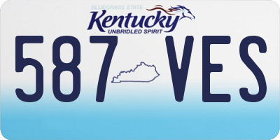 KY license plate 587VES