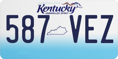KY license plate 587VEZ