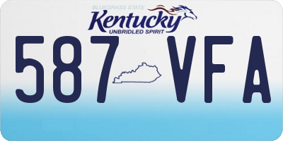 KY license plate 587VFA