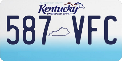 KY license plate 587VFC