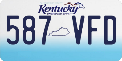 KY license plate 587VFD