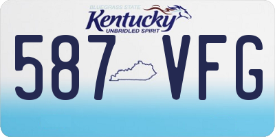 KY license plate 587VFG