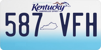 KY license plate 587VFH