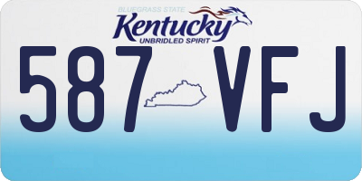 KY license plate 587VFJ