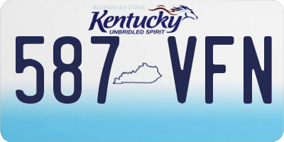 KY license plate 587VFN