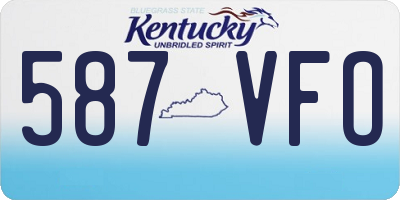 KY license plate 587VFO