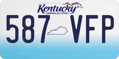 KY license plate 587VFP