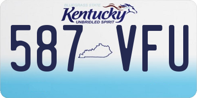 KY license plate 587VFU