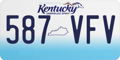 KY license plate 587VFV