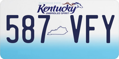 KY license plate 587VFY