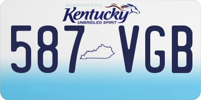 KY license plate 587VGB