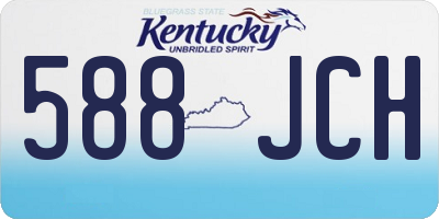 KY license plate 588JCH