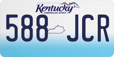 KY license plate 588JCR