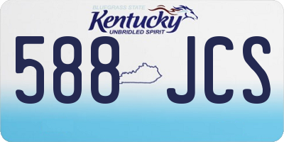 KY license plate 588JCS