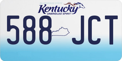KY license plate 588JCT