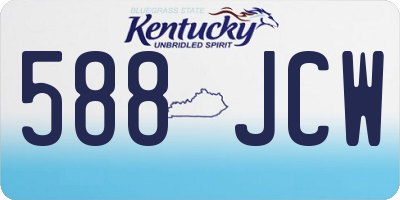 KY license plate 588JCW