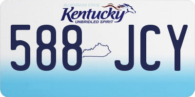 KY license plate 588JCY