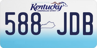KY license plate 588JDB