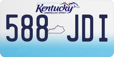 KY license plate 588JDI