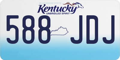 KY license plate 588JDJ