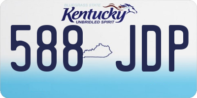 KY license plate 588JDP