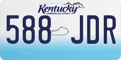 KY license plate 588JDR