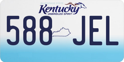 KY license plate 588JEL