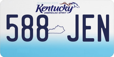 KY license plate 588JEN