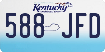 KY license plate 588JFD