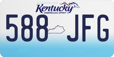 KY license plate 588JFG