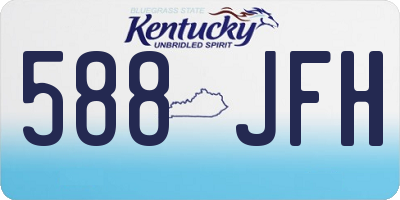 KY license plate 588JFH