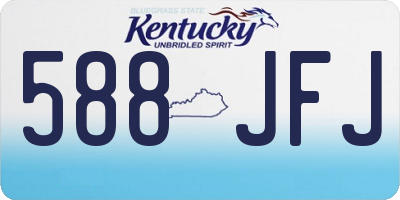 KY license plate 588JFJ