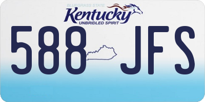 KY license plate 588JFS