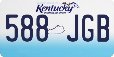 KY license plate 588JGB
