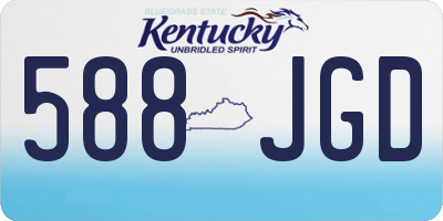 KY license plate 588JGD