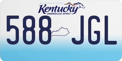 KY license plate 588JGL