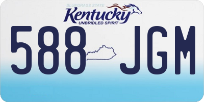KY license plate 588JGM