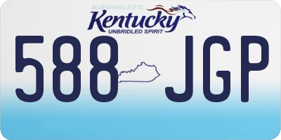 KY license plate 588JGP