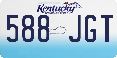 KY license plate 588JGT