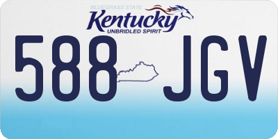 KY license plate 588JGV