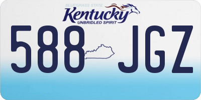 KY license plate 588JGZ