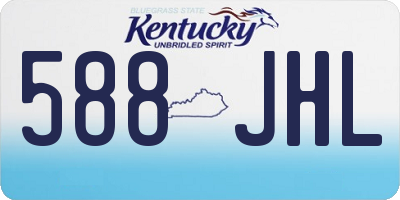 KY license plate 588JHL
