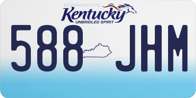 KY license plate 588JHM